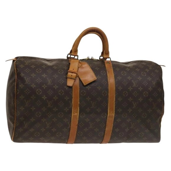 LOUIS VUITTON Monogram Keepall 55 Boston Bag M41424 LV Auth 129636 - Picture 1 of 16